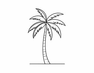 Obraz premium palm tree vector illustration