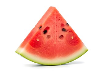A refreshing watermelon slice isolated on a white background perfect for summer time treats