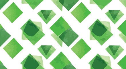 Green diamond shapes pattern on white background abstract design.