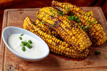 Corn ribs vegan vegetarian Plant based food concept