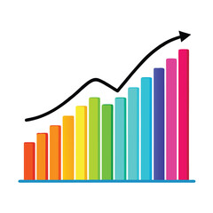 brightly coloured linear growth chart