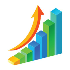 green blue and orange growth bars