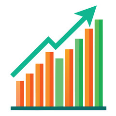 orange and green growth chart
