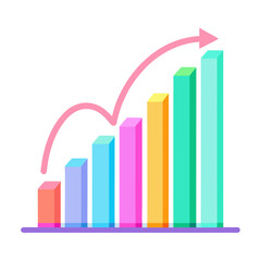 vector illustration of business graph