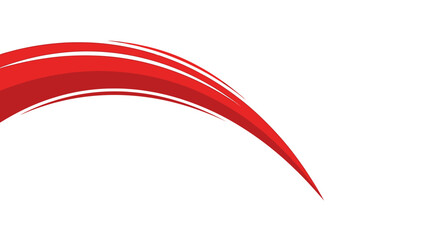Red Swoosh Design Element Dynamic Curved Lines for Graphics and Visual Communication