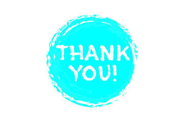 Thank You !（ありがとう！）のシンプルなロゴマーク
