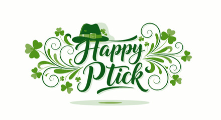 Happy Pick Festive Clover Design for St