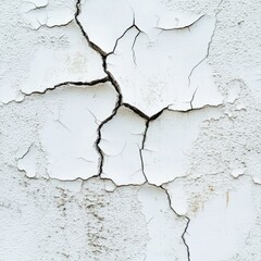 Cracked white paint on a wall (2)