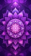 Purple floral mandala design