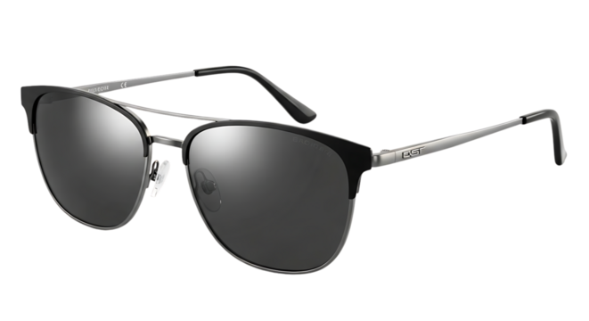 Stylish aviator sunglasses with black frame isolated on transparent background, a fashionable eyewear