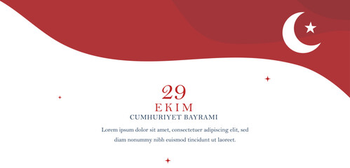 29 Ekim Cumhuriyet Bayramı Banner Design | Turkish Republic Day Celebration Template