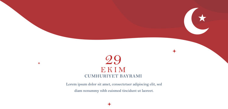 29 Ekim Cumhuriyet Bayramı Banner Design | Turkish Republic Day Celebration Template