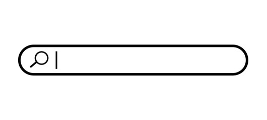 Search Bar Outline Icon, vector illustration 