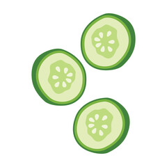 Sliced Cucumber illustration vegetable
