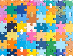 Naklejka premium Colorful jigsaw puzzle pieces (1)