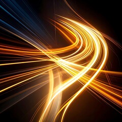 Abstract energetic light trails