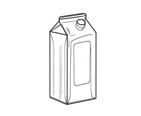 Outline sketch of a milk carton