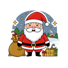 santa claus with gifts