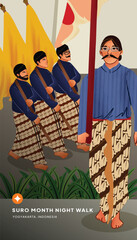 Social Media Template Featuring Indonesian Suro Month Celebration