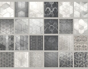 Abstract geometric patterns in grayscale (2)