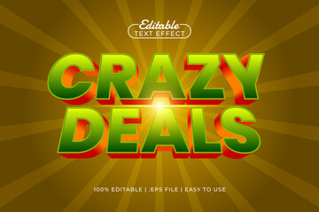 crazy deals editable text effect