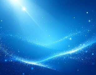 Abstract blue digital artwork with light