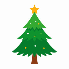 Fototapeta premium christmas tree isolated on white