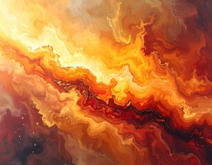 Abstract fiery marbled texture