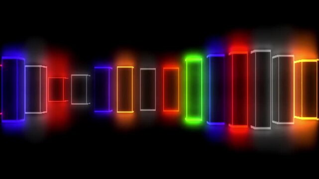 Abstract  equalizer beat audio visualization DJ VJ loop 