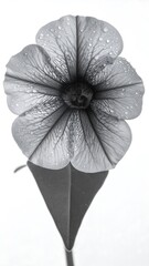 Obraz premium Close-up grayscale flower