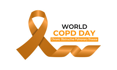 World COPD Day, observed every year in November, raises global awareness about Chronic Obstructive Pulmonary Disease, its prevention, treatment, and the importance of lung health Banner poster design.