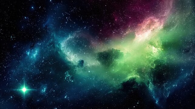 Galaxy and stars background, universe light for space-themed designs. Perfect for online and print media.