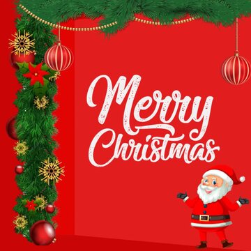 christmas card with santa claus