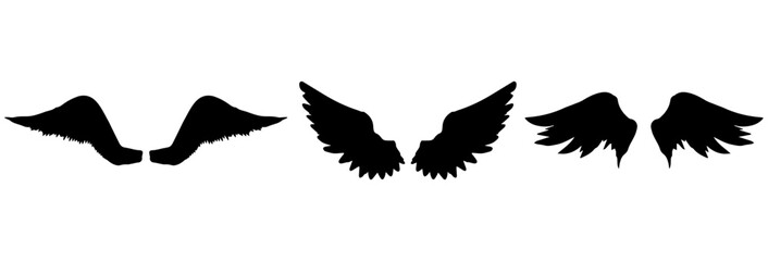 A striking black silhouette of a majestic eagle in flight with wings spread wide isolated on a clean white background showcasing its powerful form and freedom silhouette isolated on white background