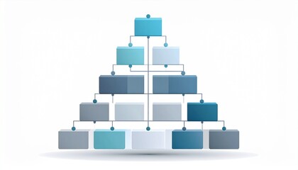 Hierarchical Structure with Cubic Elements, A Presentation Template for Visualizing Data and Concepts in a Pyramid Format