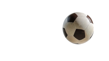 Mid-Air Football Photography on white background