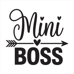 mini boss. typography vector eps file.
