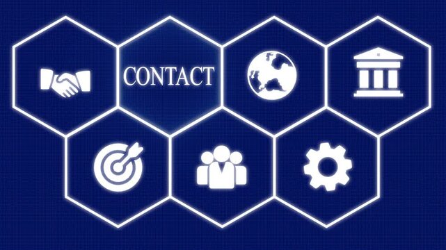 Businessman pressing a futuristic digital button with CONTACT concept, modern communication, customer service, and online business connection