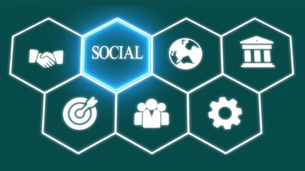 Businessman pressing a futuristic digital button with SOCIAL concept, modern networking, media communication, online marketing, and business growth. - Powered by Adobe