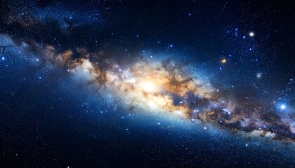 Fototapeta premium Cosmic expanse of swirling nebulae