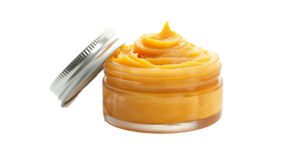 Nourishing Mango and Shea Butter on white background