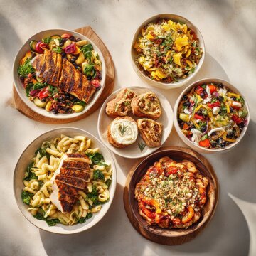 Cozy setting for gourmet meal prep and delicious food photography