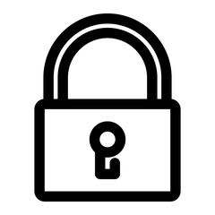 Cyber Security Padlock Icon Vector Graphic, ​Digital Protection and Privacy Lock Symbol, ​Secure Access and Safety Sign Illustration