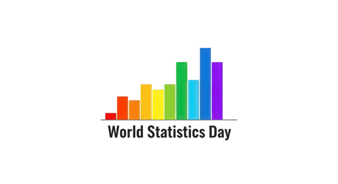 Colorful bar graph for World Statistics Day