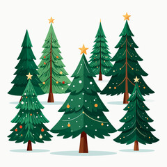 Obraz premium christmas tree vector illustration