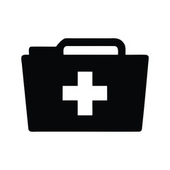 Medical Records Folder Indicating Patient Information and Healthcare Management Illustration, medical file folder silhouette vector illustration