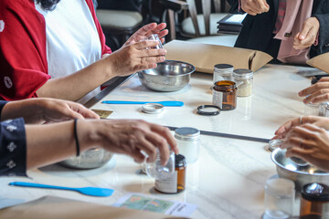 Chef preparing dough for baking