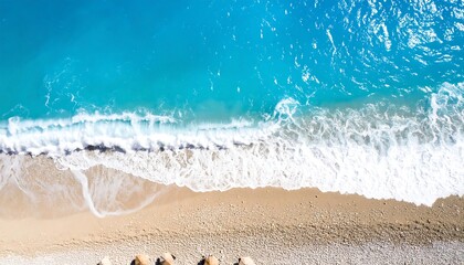 Aerial view of a pristine beach