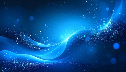 Abstract glowing blue wave design