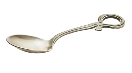 Minimalist Decorative Spoon Design on white background